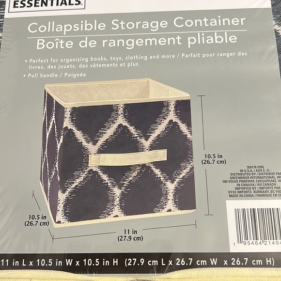 New Set 4 Closet Essentials Harvest Smokey Grey Collapsible Storage Containers - Picture 2 of 7